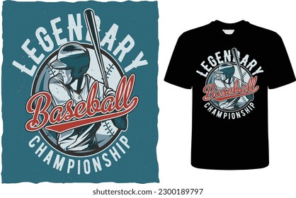 Baseball in all its glory. The design features a bold graphic of a baseball bat and ball, set against a backdrop of bold, eye-catching stripes.