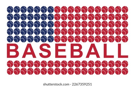 Baseball With American Flag Design