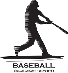 baseball art vector logo drawing