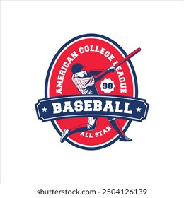 baseball artwork for badge, logo, emblem and patch