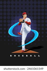 baseball athlete design illustration vector art