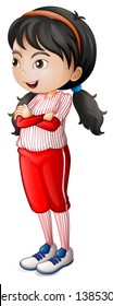A baseball athletes character illustration