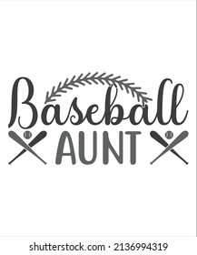 Baseball Aunt svg t shirt design svg