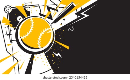 Diseño de fondo de béisbol. Ilustración vectorial del concepto deportivo