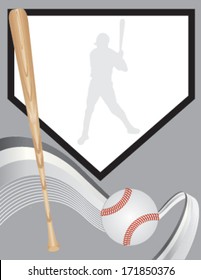 Baseball background with home plate for text