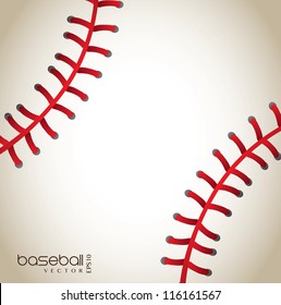 Baseball Background With Red Lines Vector Illustration