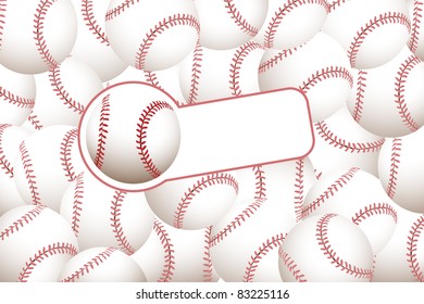 Baseball background (some balls with place for text)