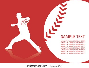 Baseball background - vector illustration