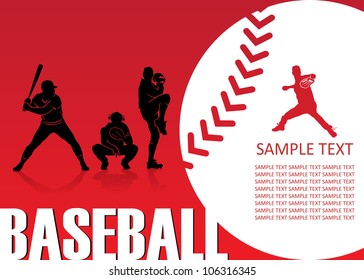 Baseball background - vector illustration