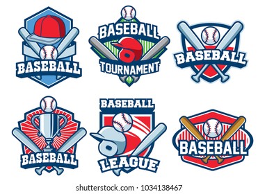 Baseball Badge Design Set Stock Vector (Royalty Free) 1034138467 ...