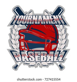 Baseball Badge Logo Design, emblem team tournament template, vector