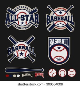 Baseball badge logo design For logos, badge, banner, emblem, label, insignia, T-shirt screen and printing