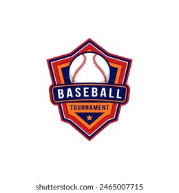 diseño del logotipo de la insignia de béisbol. logo deportivo