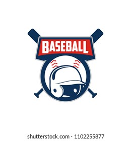 Baseball badge logo design template. Sport team identity icon, vector illustration