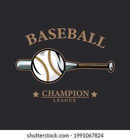 Baseball badge logo design template. Baseball club logo.