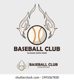 Baseball badge logo design template. Baseball club logo.