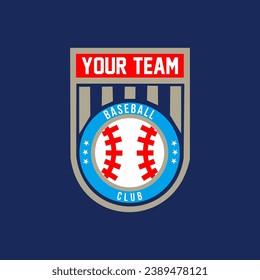 Baseball Badge Logo Design vector template
