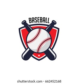 Baseball badge logo vector