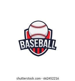 Baseball Badge Logo Vector Stock Vector (Royalty Free) 662452216 ...