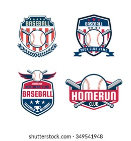 Baseball badge set,sport logo collection,team identity,vector illustration