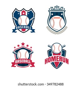 Baseball badge set,sport logo collection,team identity,vector illustration