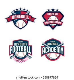 Baseball badge set,sport logo collection,team identity,vector illustration