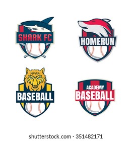 Baseball badge set,sport logo collection,team identity,vector illustration
