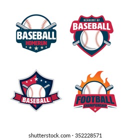 Baseball badge set,sport logo collection,team identity,vector illustration