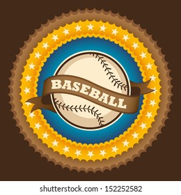 Baseball badge. Vector illustration.