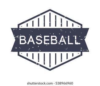 baseball badge, vector logo, sport label, grunge stamp, vintage style