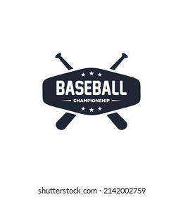 Baseball badge vintage logo vector illustration