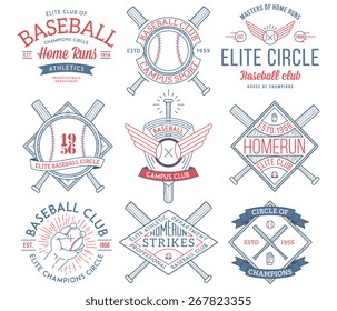 Baseball badges and icons