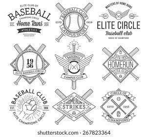 Baseball Badges And Icons