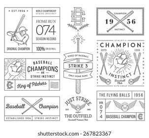 Baseball badges and icons