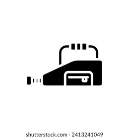 Baseball Bag Filled Icon Vector Illustration