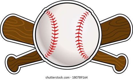 Baseball  ball and bat