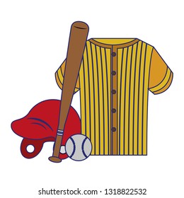 baseball ball bat and hat
