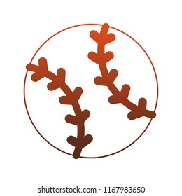 Baseball ball cartoon red lines