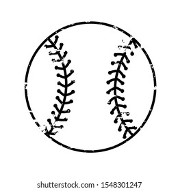 Baseball Ball Clipart. Sports Design Stock File. Sport Ball Outline Drawing. Isolated On Transparent Background.