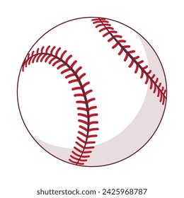 baseball ball - color vector silhouette symbol illustration, isolated on white background