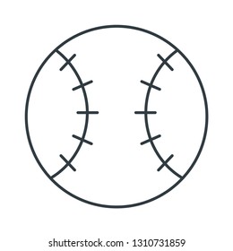 Baseball ball concept line icon. Simple element illustration. Baseball ball concept outline symbol design. Can be used for web and mobile UI/UX . Modern vector style