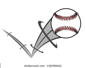 Baseball ball with an effect. Vector illustration design