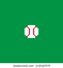 A baseball ball eight bit retro video game style pixel art sports icon. 8 bit. Baseball Ball Pixel Art Eight Bit Sports Game Icon stock illustration