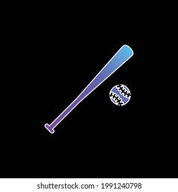 Baseball Ball Equipment blue gradient vector icon