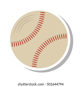 baseball ball equipment isolated icon vector illustration design