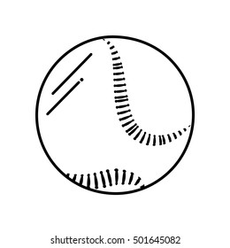 baseball ball equipment isolated icon vector illustration design