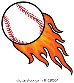 baseball ball in fire