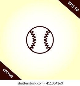 baseball ball flat icon. baseball ball vector illustration

