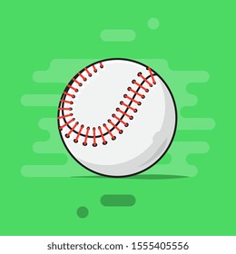 baseball ball flat vector illustration. colorful logo art for tournament illustration and sport apps. eps 10