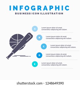 baseball,  ball, game, fun Infographics Template for Website and Presentation. GLyph Gray icon with Blue infographic style vector illustration.